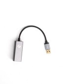 Кабель-переходник/ Кабель-переходник USB 3.0 (Am) --> LAN RJ-45 Ethernet 1000 Mbps, Aluminum Shell, VCOM <DU312M>