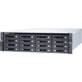 ENTERPRISE QNAP TS-h1677XU-RP-3700X-32G QuTS hero NAS RAID, 16 3.5 "/ 2.5" bays, 2 GbE RJ-45 ports, 2 10 GbE SFP + ports, rackmount, 2 power supplies.