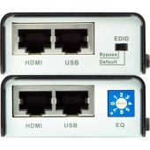 Удлинитель,  HDMI, 60 метр., 2xHDMI+RJ45, F, без шнуров, 2xБ.П. 220> 5.3V, (по витой паредо 4kx2k 60HzHDTV /1080i/1080p/ HDMI USB EXTENDER W/EU ADP.