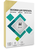 Обложки для переплета А4 "кожа" слоновая кость 100 шт, ГЕЛЕОС [CCA4I] Обложки А4 "кожа" слоновая кость 100 шт.