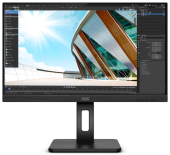 23,8" AOC 24P2Q 1920x1080 75Hz IPS LED 16:9 4ms D-Sub DVI HDMI DP 4*USB3.2 50M:1 1000:1 178/178 250cd HAS Pivot Tilt Swivel Speakers Black