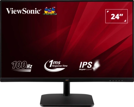 Viewsonic 23.8" VA2432-H IPS LED, 1920x1080, 4ms, 250cd/m2, 178°/178°, 50Mln:1, D-Sub, HDMI, 75Hz, Frameless, VESA, Tilt, Black в Москве