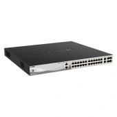 Коммутатор/ DGS-3130-30PS Managed L3 Stackable Switch 24x1000Base-T PoE, 2x10GBase-T, 4x10GBase-X SFP+, PoE Budget 370W (740W with DPS-700), Surge 6KV, CLI, 1000Base-T Management, RJ45 Console, USB, RPS, Dying Gasp