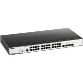 Коммутатор/ DGS-3000-28LP/B Managed L2 Switch 24x1000Base-T PoE, 4x1000Base-X SFP, PoE Budget 193W, Surge 6KV, CLI, RJ45 Console, RPS, Dying Gasp