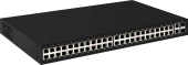 PoE коммутатор Fast Ethernet на 48 x RJ45 + 2 x GE Combo uplink портов. Порты: 48 x FE (10/100 Base-T) с поддержкой PoE (IEEE 802.3af/at), 2 x GE Combo Uplink (RJ45 + SFP). Соответствует стандартам PoE IEEE 802.3af/at. Автоматическое определение PoE уст