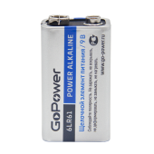 Батарейка GoPower Крона 6LR61 BL1 Alkaline 9V (1/10/240) (1 шт.)