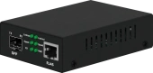 Медиаконвертер Gigabit Ethernet, SFP 1000Мбит/c, RJ45 10/100/1000Мбит/c, поддержка LFP. Металлический корпус. БП DC12V(1A) в комплекте. Размеры (ШхВхГ): 70x25x95мм. Вес: 0,2кг. Рабочая температура: -10…+55°С. Совместим с шасси NS-MCB-14.