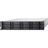 Enterprise QNAP TS-h1283XU-RP-E2236-128G 12-Bay NAS( 12x2.5"/3.5" SATA HDD/SSD), Intel Xeon E-2236 6-core 3.4 GHz (up to 4.8 GHz), 128 GB ECC DDR4 (4 