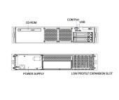 Серверный корпус/ 2U short chassis, 2*3.5'' swappable HDD tray, 2*3.5'' internal HDD bay