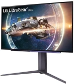 Монитор LG LCD 27GR95QE-B/ LG UltraGear 27GR95QE-B 27" OLED monitor, 2560x1440, 200cd/m2, 16:9, 0.3мс (GtG), HDMIx2, DP, Audio out, USB hub, 240Hz, 178/178, внешний БП, FreeSync Premium, HDR 10, HAS, VESA (100x100 мм)