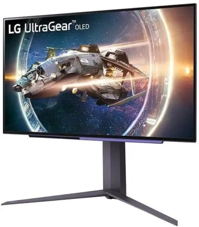 Монитор LG LCD 27GR95QE-B/ LG UltraGear 27GR95QE-B 27" OLED monitor, 2560x1440, 200cd/m2, 16:9, 0.3мс (GtG), HDMIx2, DP, Audio out, USB hub, 240Hz, 178/178, внешний БП, FreeSync Premium, HDR 10, HAS, VESA (100x100 мм) недорого