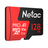 Netac P500 Extreme PRO 128GB MicroSDXC V30/A1/C10 up to 100MB/s, retail pack card only