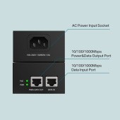 PoE инжектор/ PoE++ Injector Adapter, 1? Gigabit PoE Port, 1? Gigabit Non-PoE Port