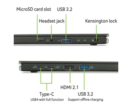 Ноутбук/ ACER Swift Edge SFE16-44-R48X 16"(3200x2000 OLED (матовый))/AMD Ryzen 7 8840U(3.3Ghz)/32768Mb/1024PCISSDGb/noDVD/Int:UMA/Cam/BT/WiFi/50WHr/war 1y/1.5kg/Black/Win11Home 10