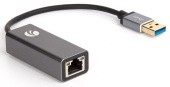 Кабель-переходник/ Кабель-переходник USB 3.0 (Am) --> LAN RJ-45 Ethernet 1000 Mbps, Aluminum Shell, VCOM <DU312M>