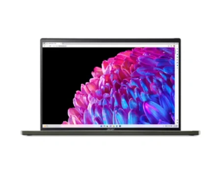 Ноутбук/ ACER Swift Edge SFE16-44-R48X 16"(3200x2000 OLED (матовый))/AMD Ryzen 7 8840U(3.3Ghz)/32768Mb/1024PCISSDGb/noDVD/Int:UMA/Cam/BT/WiFi/50WHr/war 1y/1.5kg/Black/Win11Home