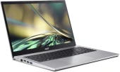 Ноутбук/ Acer Aspire3 A315-59-39S9 15.6"(1920x1080 (матовый))/Intel Core i3 1215U(1.2Ghz)/8192Mb/256PCISSDGb/noDVD/Int:UMA/Cam/BT/WiFi/50WHr/war 1y/1.8kg/Silver/NoOS