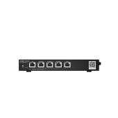 Ruijie Reyee Desktop 5-port full gigabit router, providing one WAN port, one LAN port, and three LAN/WAN ports; supporting four PoE/PoE+ interfaces and maximum 60 W PoE power; recommended concurrency
