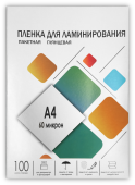 Пленка для ламинирования A4, 216х303 (60 мкм) глянцевая 100шт, ГЕЛЕОС [LPA4-60] Пленка 216х303 (60 мик) 100 шт.