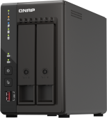 Сетевое хранилище без дисков/ SMB QNAP TS-253E-8G NAS, 2-tray w/o HDD. 2xHDMI-port. 4-core Celeron J6412 2-2.6 GHz, 8GB DDR,  2x2.5Gb LAN, 2 x M.2 2280 PCIe Gen 3 x2, 2x USB 3.2 Gen 2 (10Gbps) Port, 2x USB 2.0 port