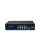 Управляемый L2 PoE коммутатор Gigabit Ethernet на 8 RJ45 PoE + 2 x GE SFP порта. Порты: 8 x GE (10/100/1000 Base-T) с поддержкой PoE (IEEE 802.3af/at), 2 x GE SFP (1000 Base-X). Соответствует стандартам PoE IEEE 802.3af/at.  Автоматическое определение и р