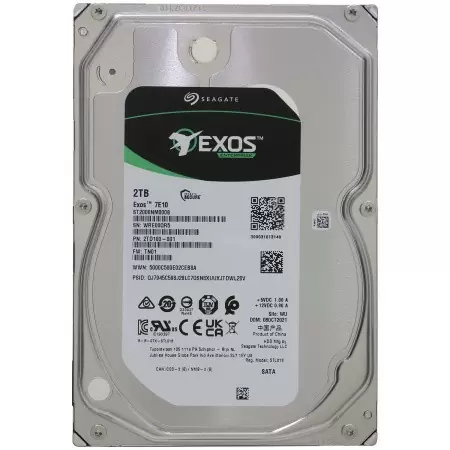 купить Жесткий диск/ HDD Seagate Exos 7E10 SATA 2Tb 7200 6Gb/s 256Mb 1 year warranty