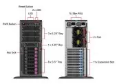 Серверный корпус/ 4U, ATX /E-ATX, Tower,8x3.5" hs +3x5.25'' int + 1x3.5'' SAS/SATA, 12Gbps Backplane (for 3.5"" HDD) including Rear Fan Module Kit*2, and converter cables for GPU AOC PWR ; 2000W CPRS(1+1) (power cord not included)