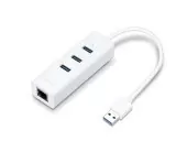 USB концентратор/ USB 3.0 to Gigabit Ethernet Network Adapter with 3-Port USB 3.0 Hub, 1 USB 3.0 connector, 1 Gigabit Ethernet port, 3 USB 3.0 ports,, foldable & portable design, plug & play
