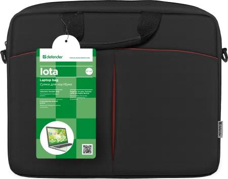 Defender Сумка для ноутбука Iota 15"-16" черный, органайзер, карман на заказ