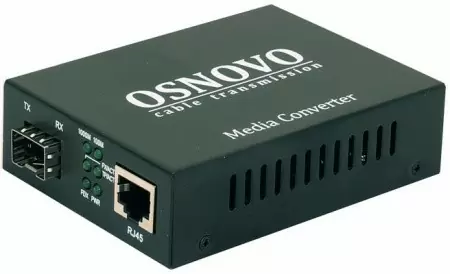 Медиаконвертер/ OSNOVO Гигабитный медиаконвертер, 1*10/100/1000Base-T, 1 x GE SFP (1000Base-X) в Москве