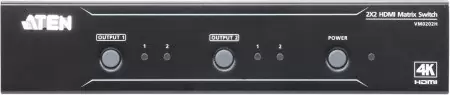 Переключатель, электрон., HDMI, 2> 2 мониторов, без шнуров, (передача сигнала до 20 м.;480p/720p/1080i/1080p-1920x1080/VGA/SVGA/SXGA/UXGA-1600x1200/WUXGA-1920x1200)/ 2X2 HDMI MATRIX SWITCH W/EU POWER CORD в Москве