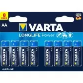 Батарейка Varta LONGLIFE POWER (HIGH ENERGY) LR6 AA BL8 Alkaline 1.5V (4906) (8/160) (8 шт.)