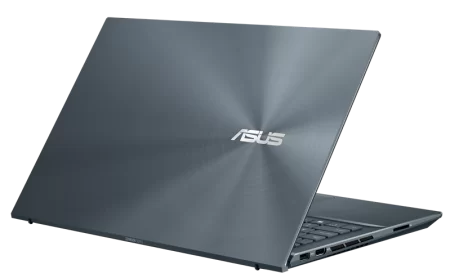 купить ASUS Zenbook Pro 15 UM535QA-KS241 AMD Ryzen 7 5800H/16Gb/1Tb SSD SSD Nvme/15.6 FHD GLARE TOUCH IPS 400 nit 1920x1080/WiFi5/BT/No OS/1.8Kg/PINE GREY(GLASS)/SLEEVE/RU_EN_Keyboard