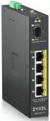 Коммутатор/ ZYXEL RGS100-5P, 5 Port unmanaged PoE Switch, 120 Watt PoE, DIN Rail, IP30, 12-58V DC