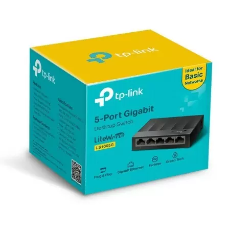 Коммутатор/ 5 ports Giga Unmanaged switch, 5 10/100/1000Mbps RJ-45 ports, plastic shell, desktop and wall mountable дешево