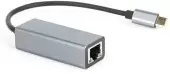 Кабель-переходник/ Кабель-переходник USB 3.1 Type-C -->RJ-45 1000Mbps Ethernet, Aluminum Shell, 0.15м VCOM <DU320M>