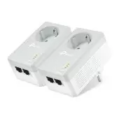 Адаптер Powerline/ AV600 2-port Powerline Adapter with AC Pass Through Starter Kit, 2 Fast Ethernet ports, Twin Pack