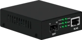 Медиаконвертер Gigabit Ethernet, SFP 1000Мбит/c, RJ45 10/100/1000Мбит/c, поддержка LFP. Металлический корпус. БП DC12V(1A) в комплекте. Размеры (ШхВхГ): 70x25x95мм. Вес: 0,2кг. Рабочая температура: -10…+55°С. Совместим с шасси NS-MCB-14.