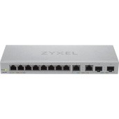 Коммутатор/ Zyxel XGS1210-12 Multi-Gigabit Smart L2 Switch, 8xGE, 2x1/2.5GE, 2xSFP+, Desktop, Silent