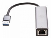 Переходник/ Переходник USB 3.0 -->RJ-45 1000Mbps+3 USB3.0, Aluminum Shell, 0.2м VCOM <DH312A>