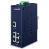 шлюз/ PLANET IVR-100 Industrial 5-Port 10/100/1000T VPN Security Gateway: Dual-WAN Failover and Load Balancing, Cyber Security, SPI Firewall, Content Filtering, DoS Attack Prevention, Port Range Forwarding, SSL VPN and robust hybrid VPN (IPSec/GRE/PPTP/L2