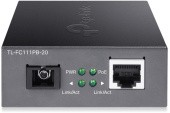 Медиаконвертер/ 10/100 Mbps RJ45 to 100 Mbps SM SC WDM Bi-Directional Fiber Converter, 1-Port PoE