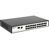 Unmanaged Switch 24x100Base-TX, 1xCombo 1000Base-T/SFP, metal case, 19" w/brackets