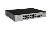 Managed L2 Switch 16x1000Base-T, 2x1000Base-X SFP, RJ45 Console, 19" w/brackets