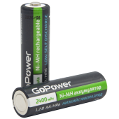 Аккумулятор предзаряженный RTU GoPower HR6 AA BL2 NI-MH 2400mAh (2/20/240) блистер (2 шт.)