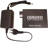 Медиаконвертер/ OSNOVO Гигабитный медиаконвертер, по одному волокну SM до 20 км, по MM - до 500м, tx1550/rx1310нм