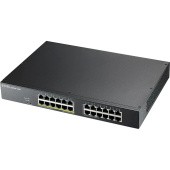 Коммутатор/ Zyxel NebulaFlex GS1915-24EP Hybrid Smart L2 PoE+ Switch, 19" rack, 24xGE (12xPoE+), 130W PoE budget, standalone/cloud management