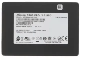 Micron SSD 5300 PRO, 960GB, 2.5" 7mm, SATA3, 3D TLC, R/W 540/520MB/s, IOPs 95 000/35 000, TBW 2628, DWPD 1.5 (12 мес.)