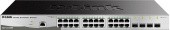 Коммутатор/ DGS-1210-28/ME/B Managed L2 Metro Ethernet Switch 24x1000Base-T, 4x1000Base-X SFP, Surge 6KV, CLI, RJ45 Console, RPS, Dying Gasp